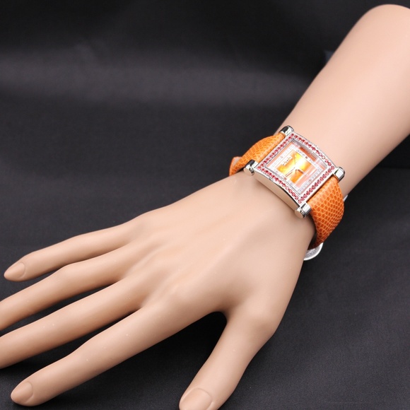 Orange Sapphire Diamond 1.73 Ct Luxury Watch main image 7